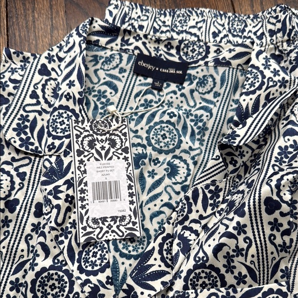 NWT Eberjey x Casa Del Sol - Inez Washable Silk Printed Short PJ Set size small - Picture 4 of 15